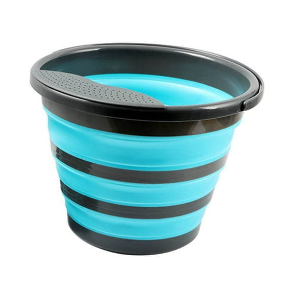 Folding Bucket - Portable Household, Outdoor Barbecue, Fishing, Silicone Small Bucket, 5L Capacity