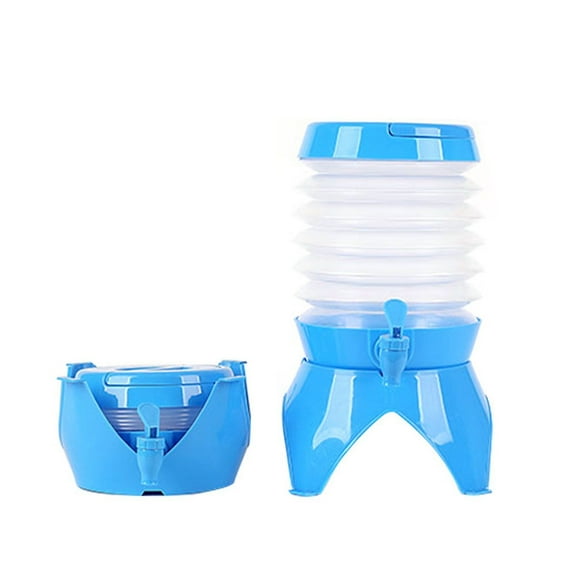 Folding Bucket With Faucet 5.5L With Spigot Kettle Camping Water Container Bucket Plastic Travel Car - Limited Time Special Clearance Sale, By Pryess