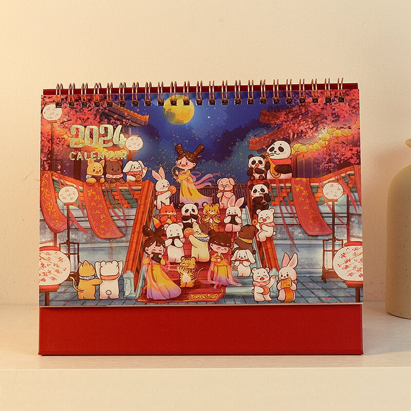 Folding Calendar Desk Decor Desktop Calendar Decorative Calendar Antique Calendar