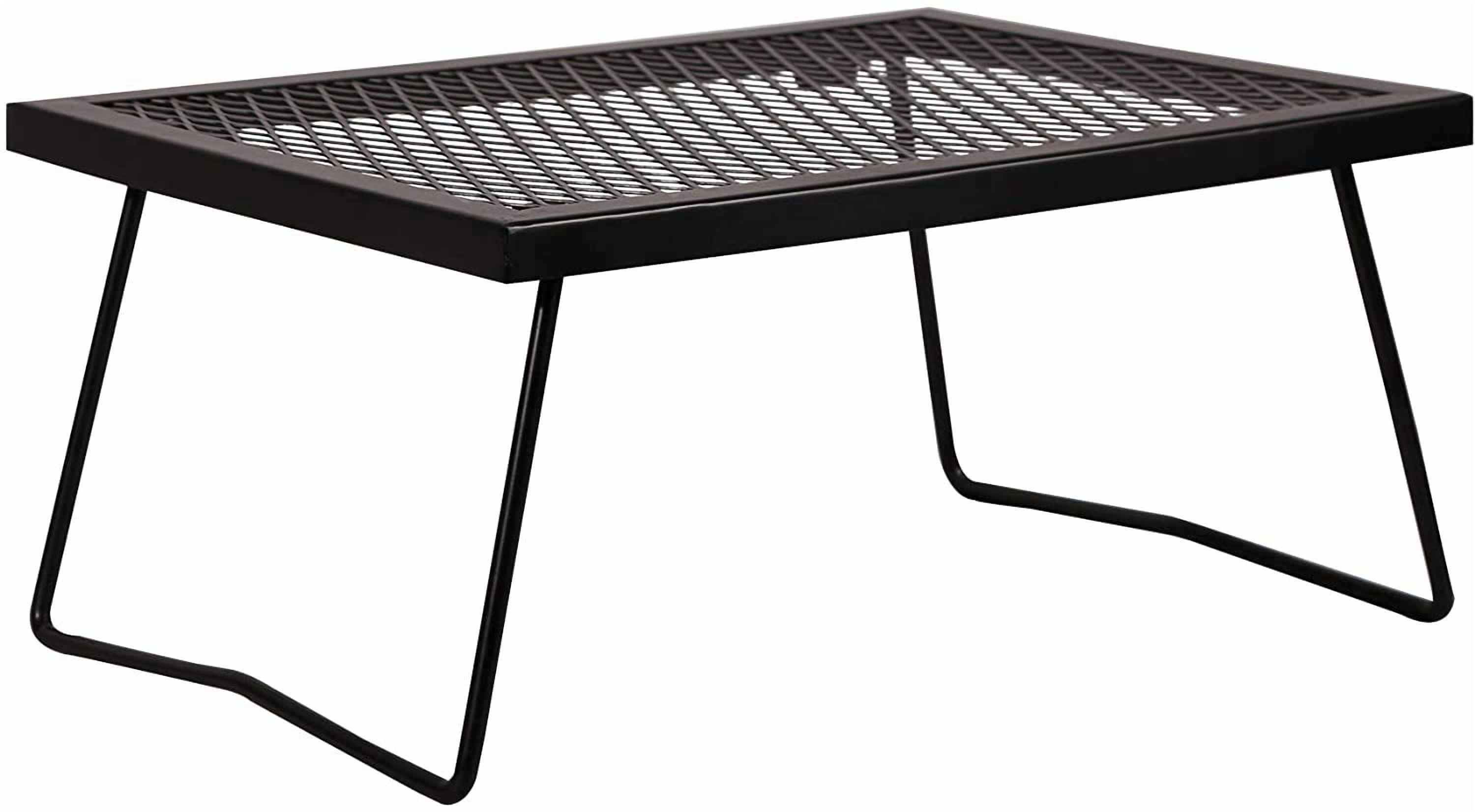 Folding Campfire Grill Heavy Duty Steel Grate Portable Camp Fire ...