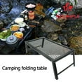 Folding Campfire Grill Heavy Duty Steel Grate Portable Over Fire