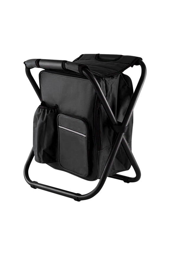 Folding Camping Chair, Heavy Duty Backpack Chair, Stool Backpack with Cooler Insulated Picnic Bag, Portable Hunting Fishing Multifunction Chair for Outdoors Hiking Hunting Travel, 1 Pc, 16.14 Inches