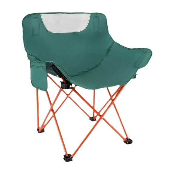 Folding Camping Chair Outdoor Moon Chair Folded Seat Tear Resistant Oxford Cloth for Garden Picnic Lawn