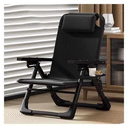 Folding Camping Chair Portable Chairs for Adults,Adjustable High Back Outdoor Foldable Beach Chair Comfortable Chair with Headrest and Cup Holder