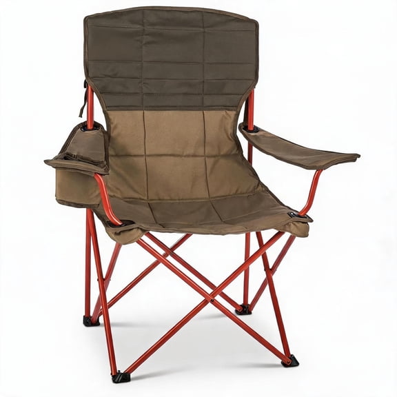 Folding Camping Chair with Bungee Cord Shelf for Beach Festival and Tailgating Use
