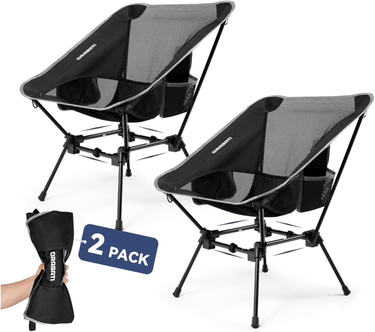 Caddis Sports Compact Trail Chair - Lightweight Portable Camping Chair For Hiking & Backpacking
