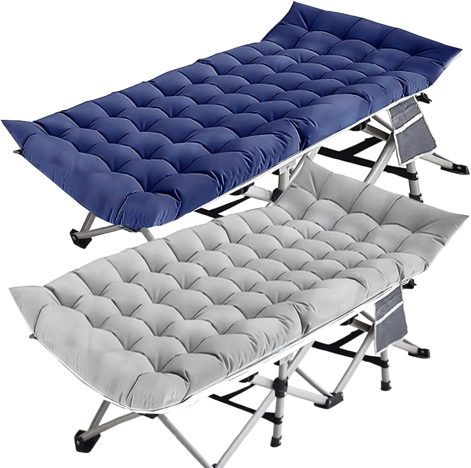 Heavy Duty Folding Camping Cot For Adults - 800lb Capacity, Portable Bed With Carry Bag
