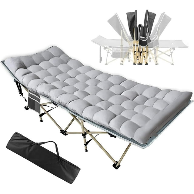 Folding Camping Cot for Adults, 75x28 inch Heavy Duty Sleeping Cots