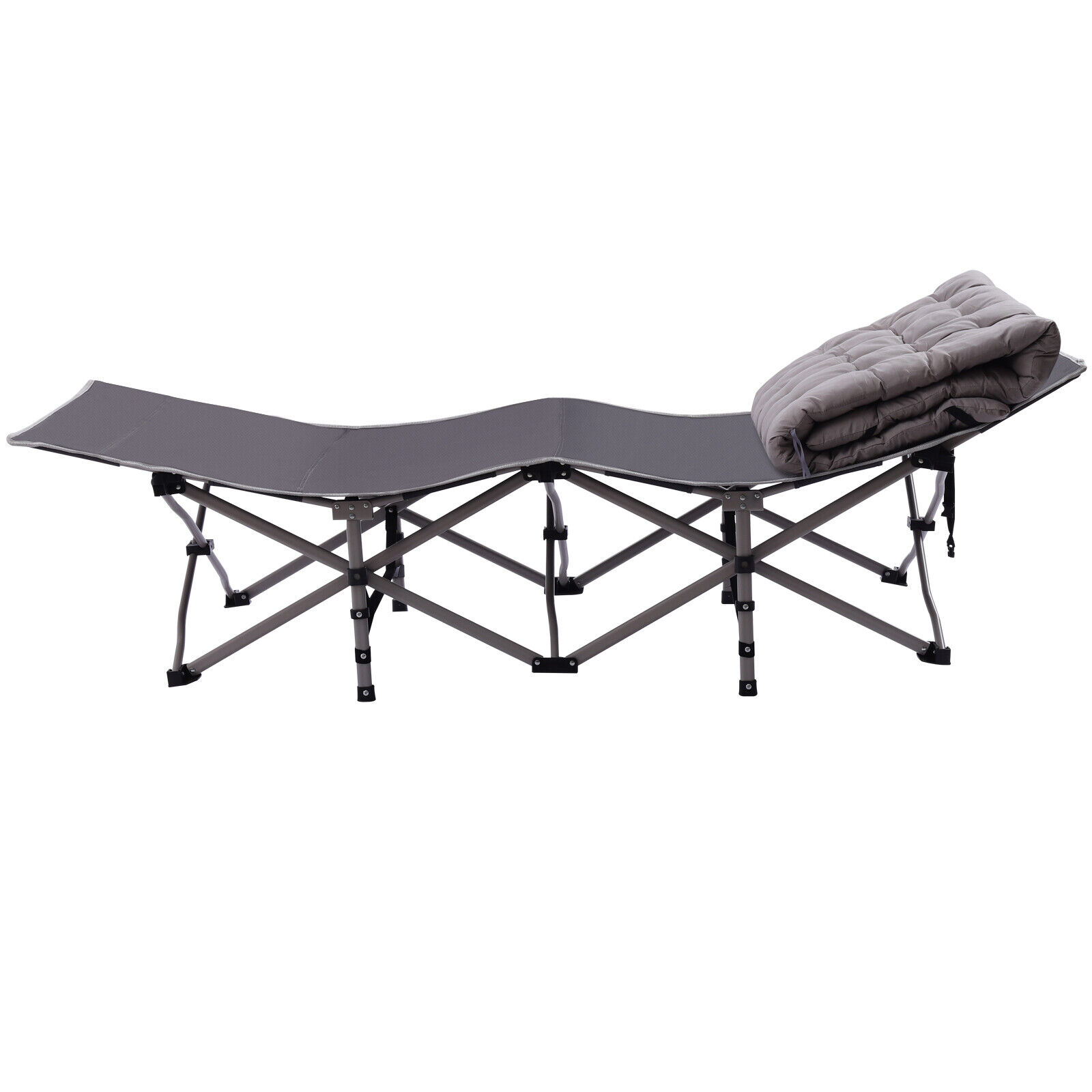 Folding Camping Cot Adults Cots Sleeping Bed with Soft Mattress for