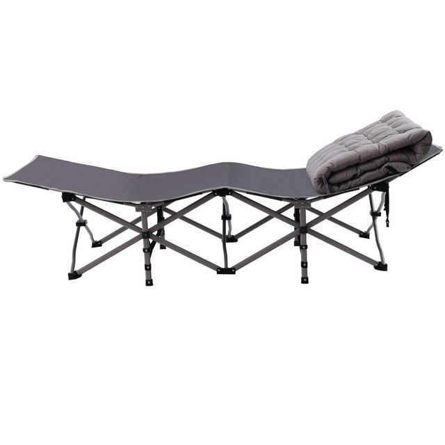 Folding Camping Cot Adults Cots Sleeping Bed with Soft Mattress for Offices Home Camping Garden