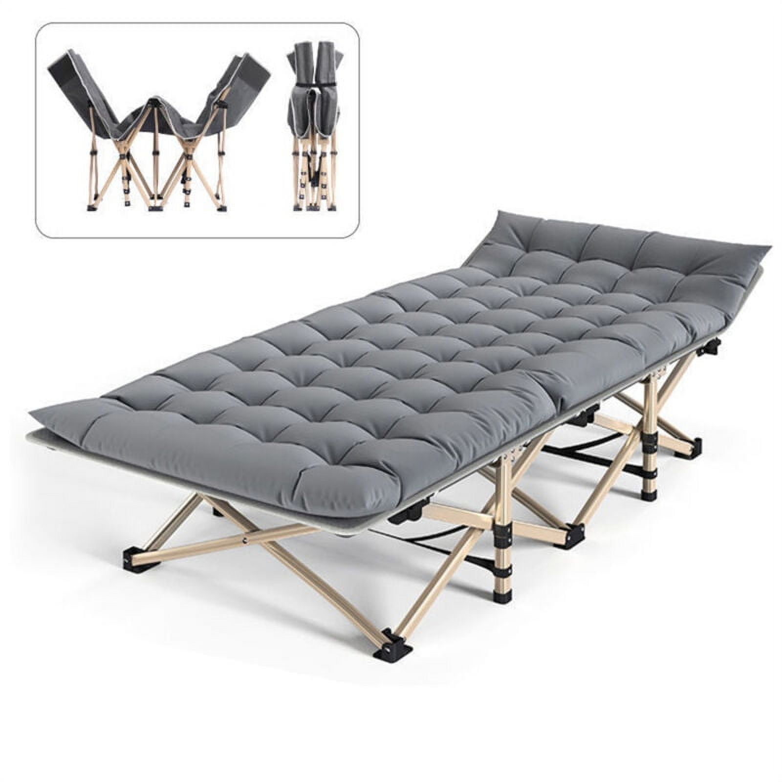 Folding Camping Cot, Adults Portable Folding Outdoor Cot with Carry