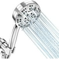 thumbnail image 1 of High Pressure 8-mode 5'' Handheld Shower Head with 5 ft Stainless Steel Hose and Adjustable Bracket, Built-in Power Wash to Clean Tub, Clean Corner,, 1 of 6