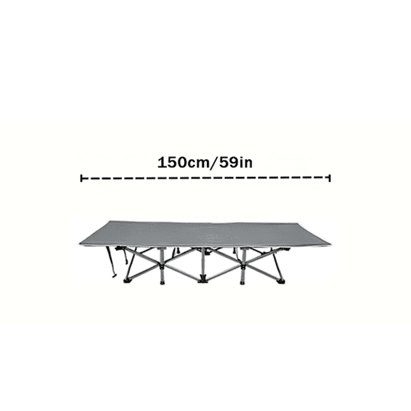 Folding Camping Cot Bed without Mattress, Heavy Duty Portable Outdoor Sleeping Bed for Adults, Foldable Frame Camp Bed for Tent Travel and Camping