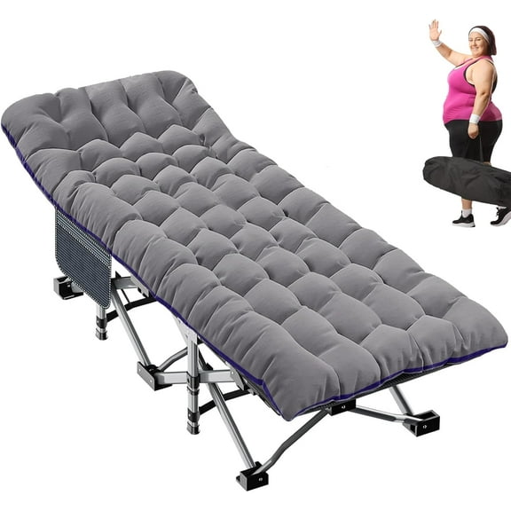 Folding Camping Cot,Double Layer Oxford Portable Travel Camp Cots,Portable Sleeping Bed Cots for Camp Office Use Outdoor Cot Bed for Traveling