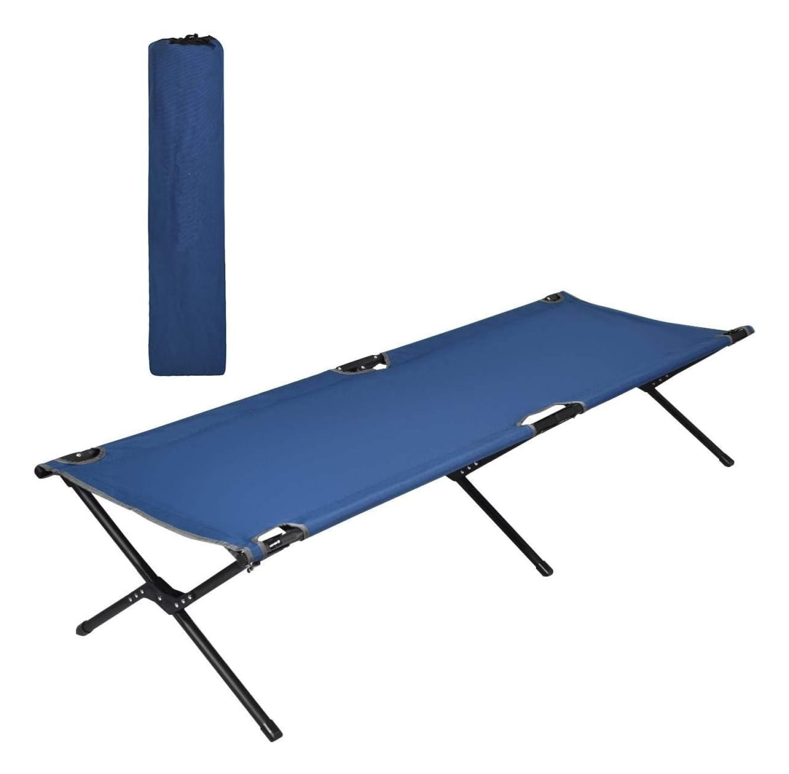 Folding Camping Cot, Heavy Duty Portable Military Cot with Fabric ...