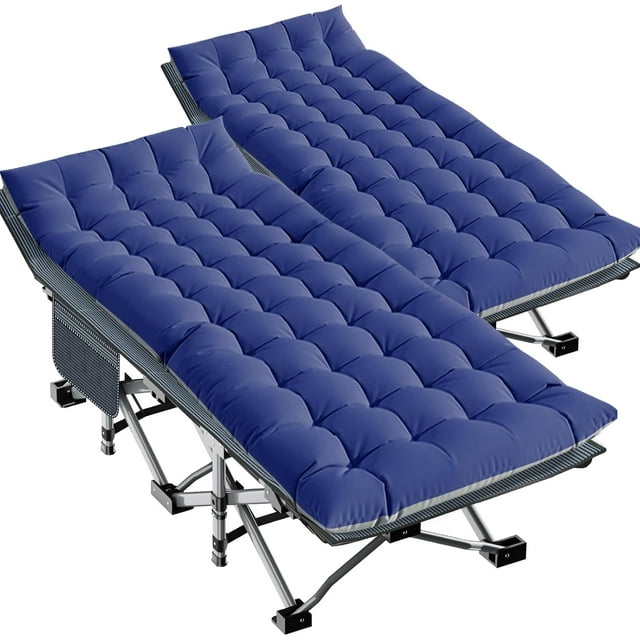 Folding Camping Cot, Heavy Duty Sleeping Cots with Carry Bag, Double