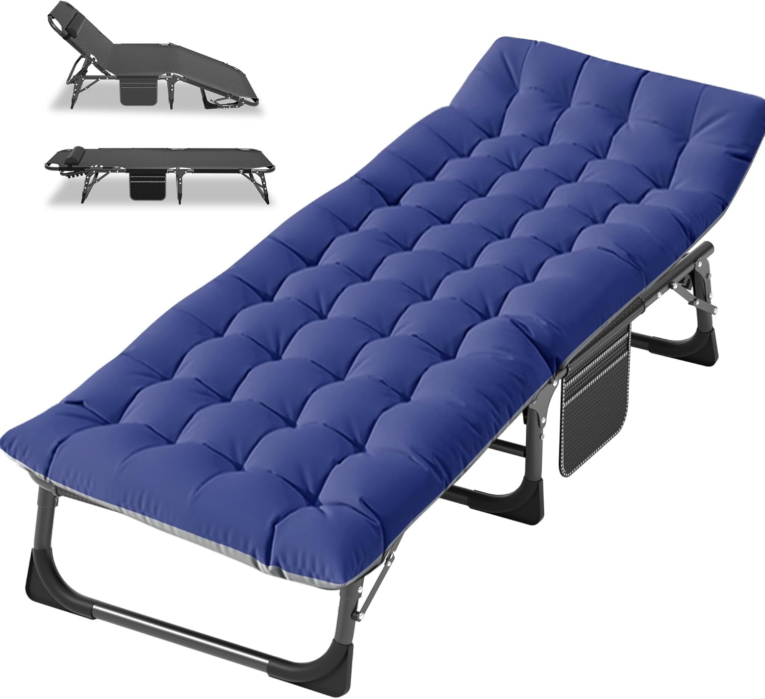 Folding Camping Cot, Heavy Duty Sleeping Cots with Carry Bag, Double