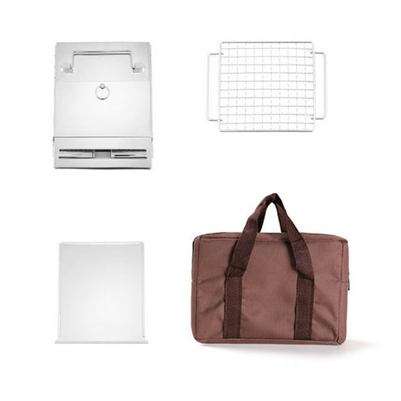 Folding Camping Hiking Stove Backpacking Wood Burning Stove Mini BBQ Grill