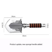Folding Camping Shovel, 3-Section Collapsible Tactical Shovel With Manganese Steel Blade & Aluminum Handle, Portable Multifunctional E-Tool For Gardening, Hiking, Car Emergency Kit 27.5cm Folded