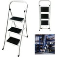 thumbnail image 1 of Folding Camping Step Ladder 3 Step Stool Mini Folding Caravan Steps Kitchen Stool Small Step Ladder, Easy to Store, Anti-slip Mats, Small Compact Step Stool for Adults, Home & Office, Max Load 150kg, 1 of 7