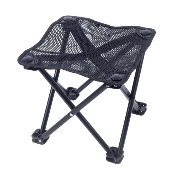 Folding Camping Stool for Adults, Portable Lightweight Outdoor Stool & Travel Foot Rest, Compact Breathable Mesh Foldable Stool for Hiking, Fishing, Queuing and Picnics