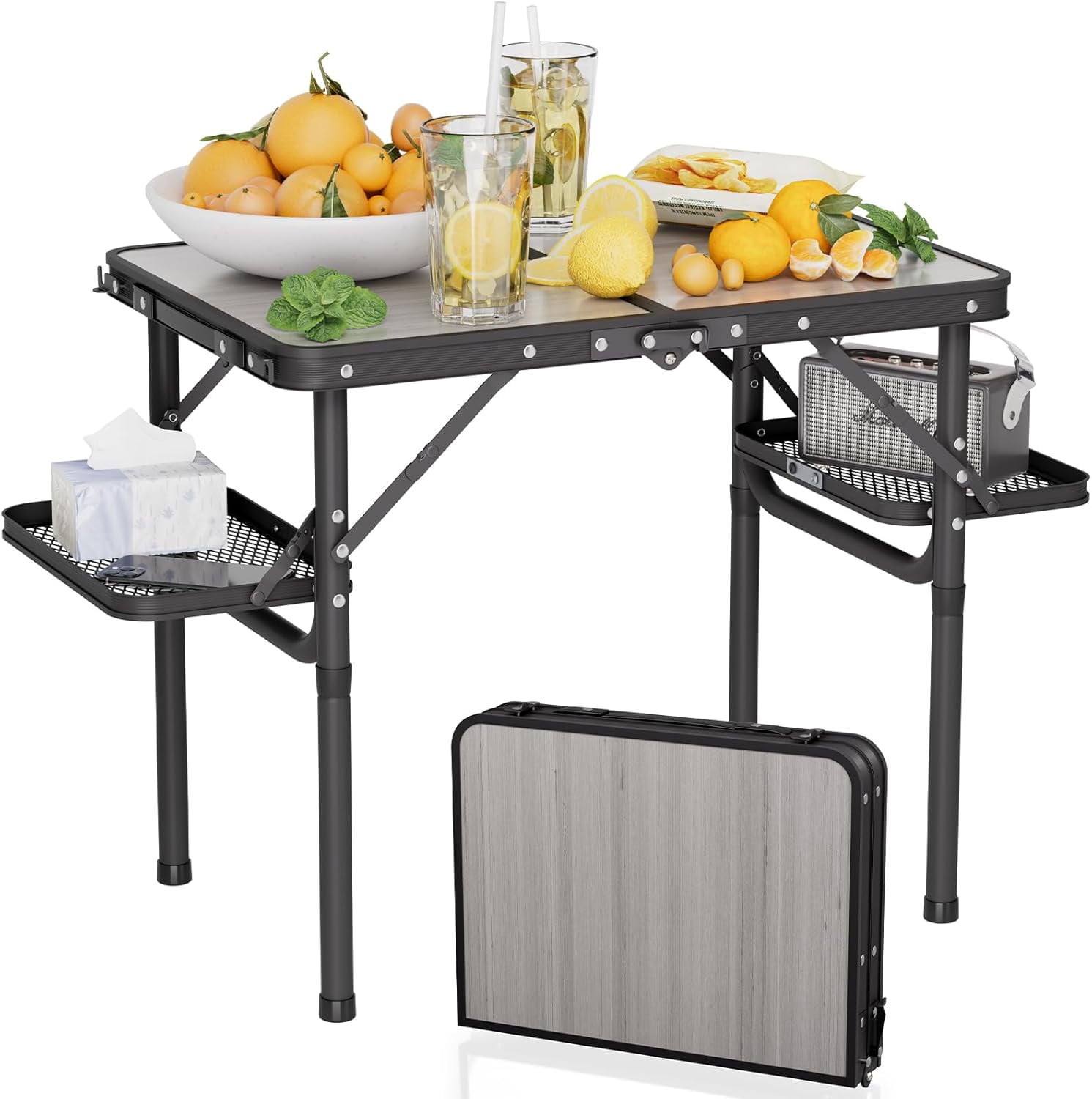 Folding Camping Table 2ft, Small Folding Camp Table Portable with 50% ...