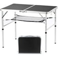 Folding Camping Table, 36''L x24''W Camp Aluminum Table with Adjustable