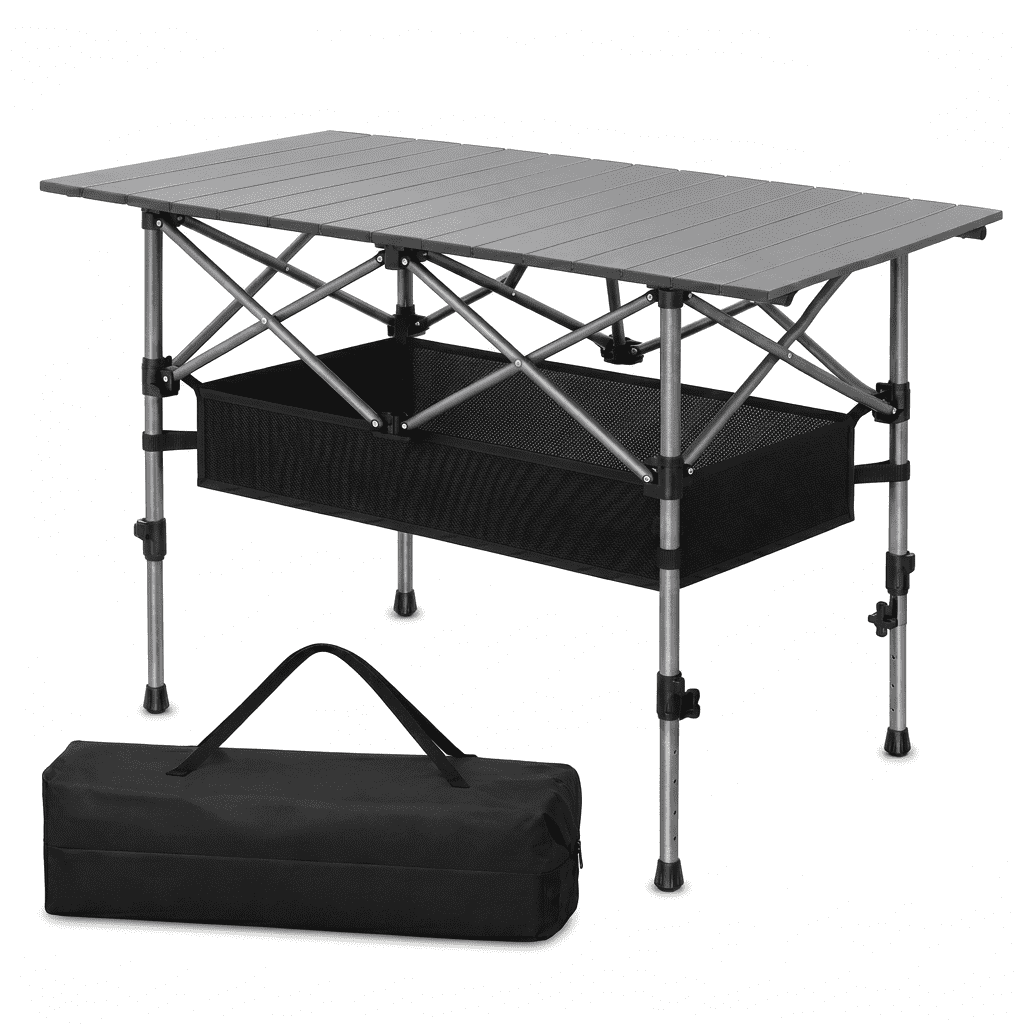 Camco, Folding Aluminum Large Side Table, 51891, Supports up to
