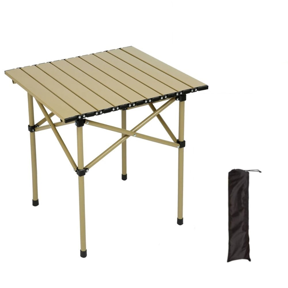 Folding Camping Table, Beach Table for Sand, Foldable Side Table, Foldable Portable Camping Table, Folding Camp Table Aluminum Foldable Camping Table for Outdoor Cooking Picnic Grilling