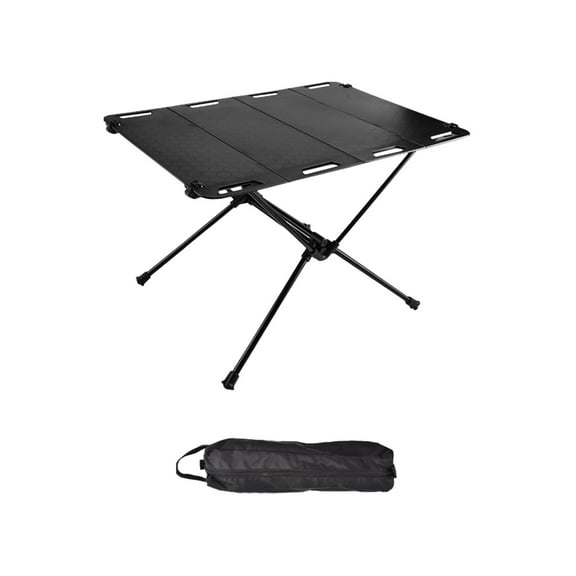 Folding Camping Table, Lightweight Beach Table with Storage Bag, Portable Desk Outdoor Table, for Backyard Backpacking Hiking Garden Patio Black