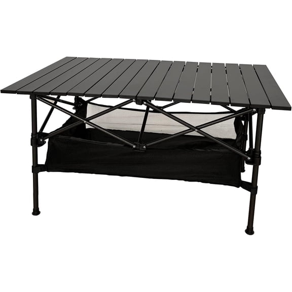 Folding Camping Table Low Picnic Table with Large Storage and Carrying Bags,37.4x21.65x19.69inchs