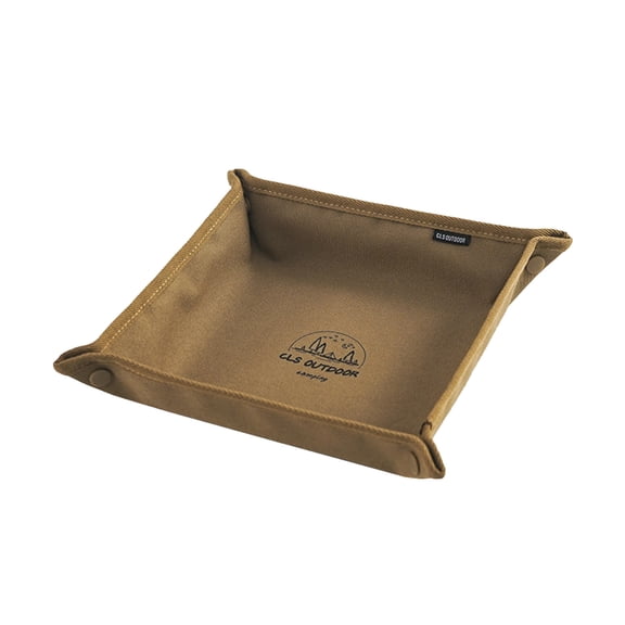 Folding Camping Table Portable Valet Tray, Foldable Tray Table for Car Storage, Water Canvas Organizer for Keys Items Outdoor Hiking Fishing