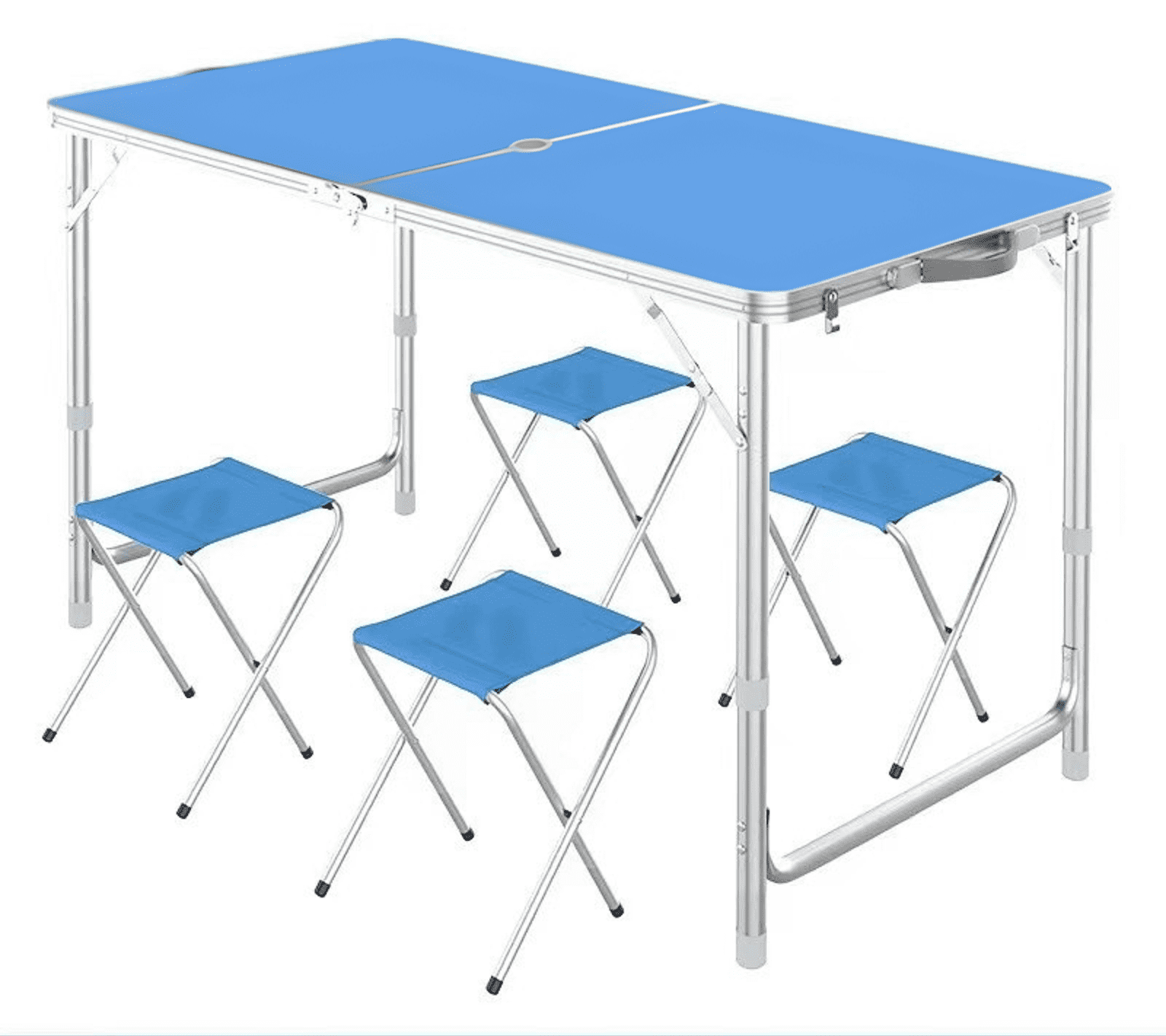 Folding Camping Table Portable with 4 Chairs Inlife Garden Table and