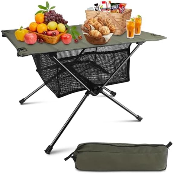 Folding Camping Table, Small Backpacking Table Lightweight Collapsible Outdoor Tables with Mesh Storage and Carry Bag for Picnic, Travel and Outdoor Activities$$Sport & Recreation Other