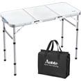 thumbnail image 2 of Lightweight Foldable Table GARLLEN Folding Camping Table - Adjustable Height Portable Outdoor Table With Storage Roll-up Outdoor Table 2 of 13