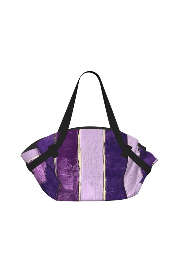 Folding Camping Tote Bag 37in Waterproof And Durable Can Be Folded Into A Tote Bag For Camping Trips And Daily Picnics Violet Violet Stripe_2