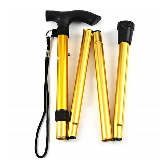 Folding Cane - Foldable Adjustable Lightweight Aluminum Offset Cane