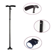 Folding Cane LED Light Extendable Quad Base Elderly Safety Walking Sticks