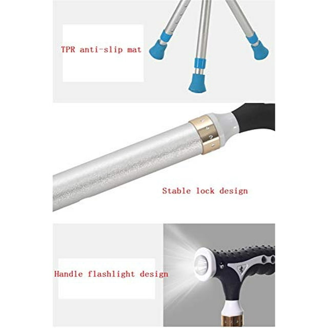 Folding Cane with Seat 300 Lbs Capacity Portable Lightweight Travel