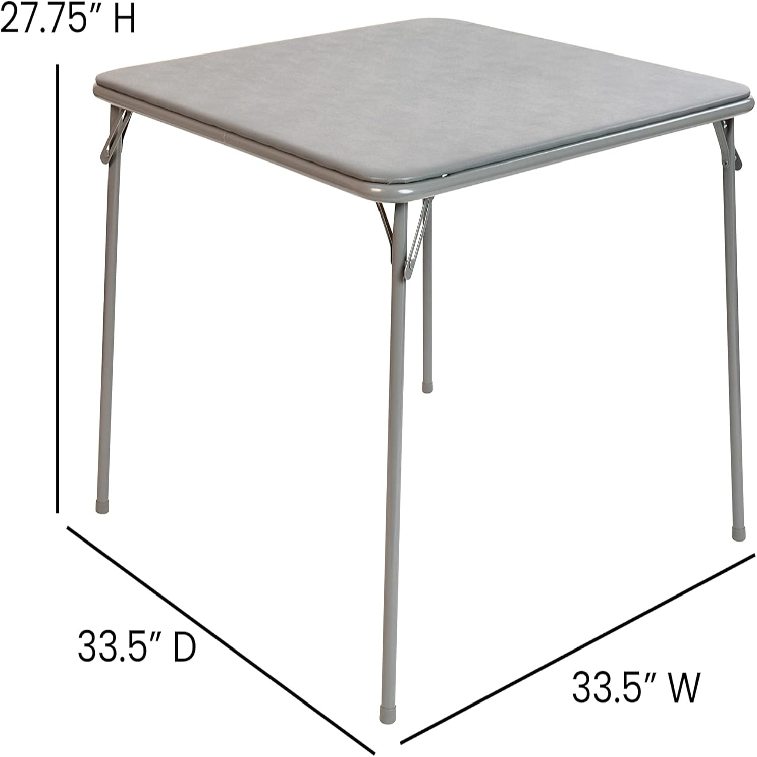 Folding Card Table Gray Foldable Card Table Square Portable Table