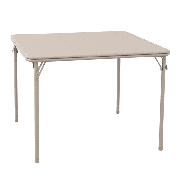 Folding Card Table with PU Padded Top – Compact and Portable for Games, Dining or Work – Easy to Set Up and Store – Ideal for Indoor and Outdoor Use, Beige