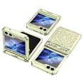 thumbnail image 1 of Folding Case for Samsung Galaxy Z Flip 6 with Screen Protector, Mechanical Legend Plating Texture Non-Fingerprints Cover with Hinge Protection Anti-Fall Shockproof Rugged Phone Case, Mint, 1 of 8