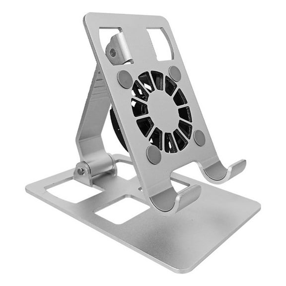 Folding Cellphone Stand with Cooling Fan Desktop Support Phone Holder Radiator