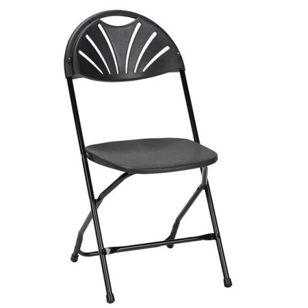Folding Chair, Black - Pack of 8
