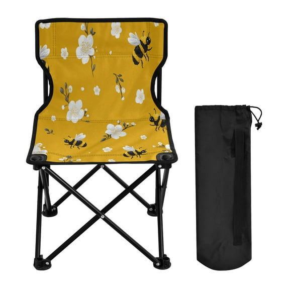 Folding Chair Camping Chair For Camping Picnicking Outdoor Beach and Travel Cute Cartoon Bees