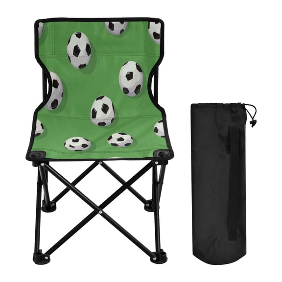 Folding Chair Camping Chair For Camping Picnicking Outdoor Beach and Travel Soccer Balls Pattern