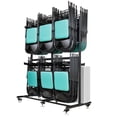thumbnail image 1 of Folding Chair Cart for 84 Chairs - Heavy-Duty Table & Chair Storage Rack, 800 lb Capacity, Durable Double Folding Trolley for Easy Transport & Organized Storage, Perfect for Events & Venues, 1 of 7