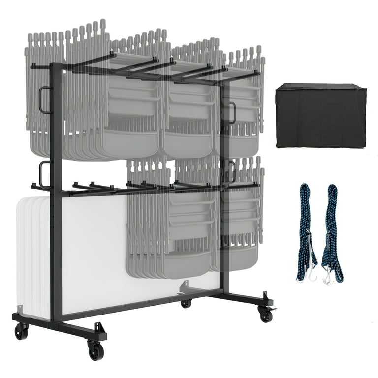 Walmart Folding Chair Cart - 550 LBS, Foldable, 84 Chairs Capacity