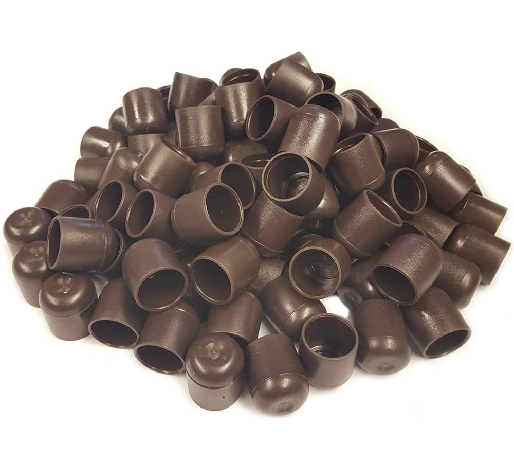 Folding Chair Leg Caps (100 Pack) 7/8" NonMarring Furniture Glides