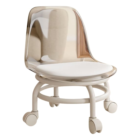 Folding Chair Product Category Rolling Stool with Backrest Mini Portable Wheeled Chair for Home Salon Garage 360° Rotating Wheels Foam Cushion Comfort